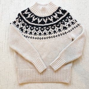Zara | Fair Isle Chunky Sweater | Cream/Black | L